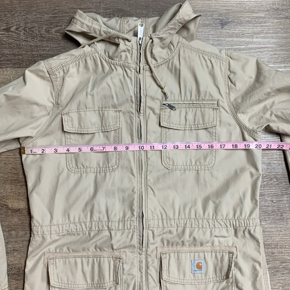Carhartt El Paso Utility Jacket Full Zip Tan Women's Size Small - Picture 7 of 9
